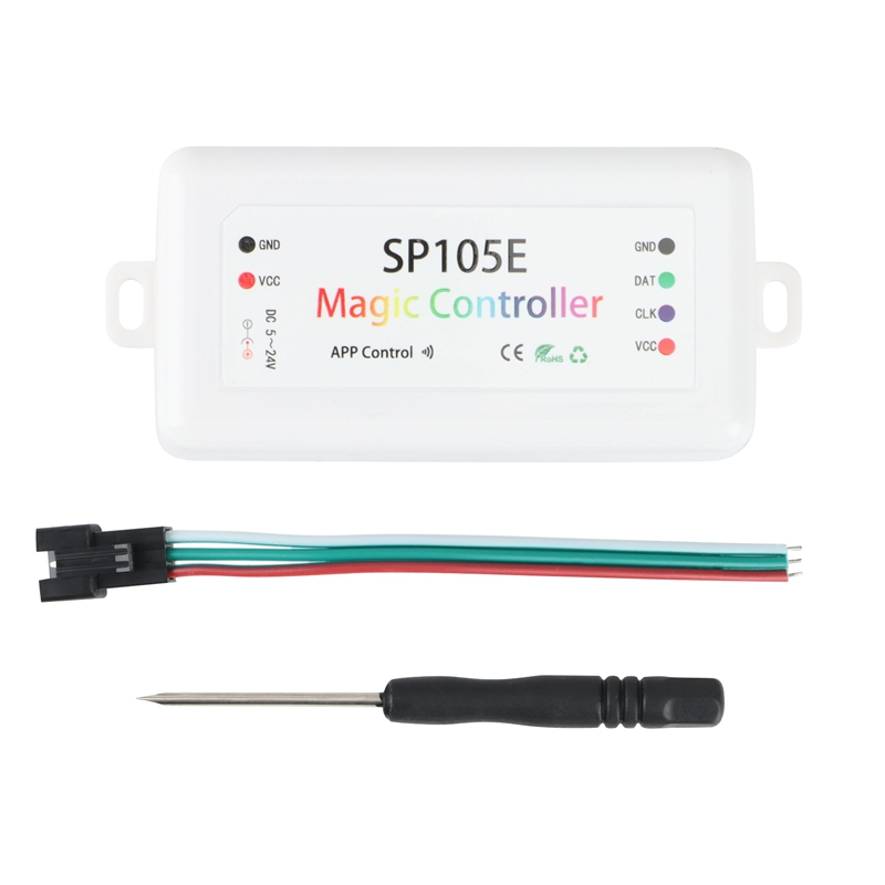 SP105E Light Strip Bluetooth Controller Mobile Phone Smart Bluetooth Magic Color Controller LED Full Color Controller: Default Title