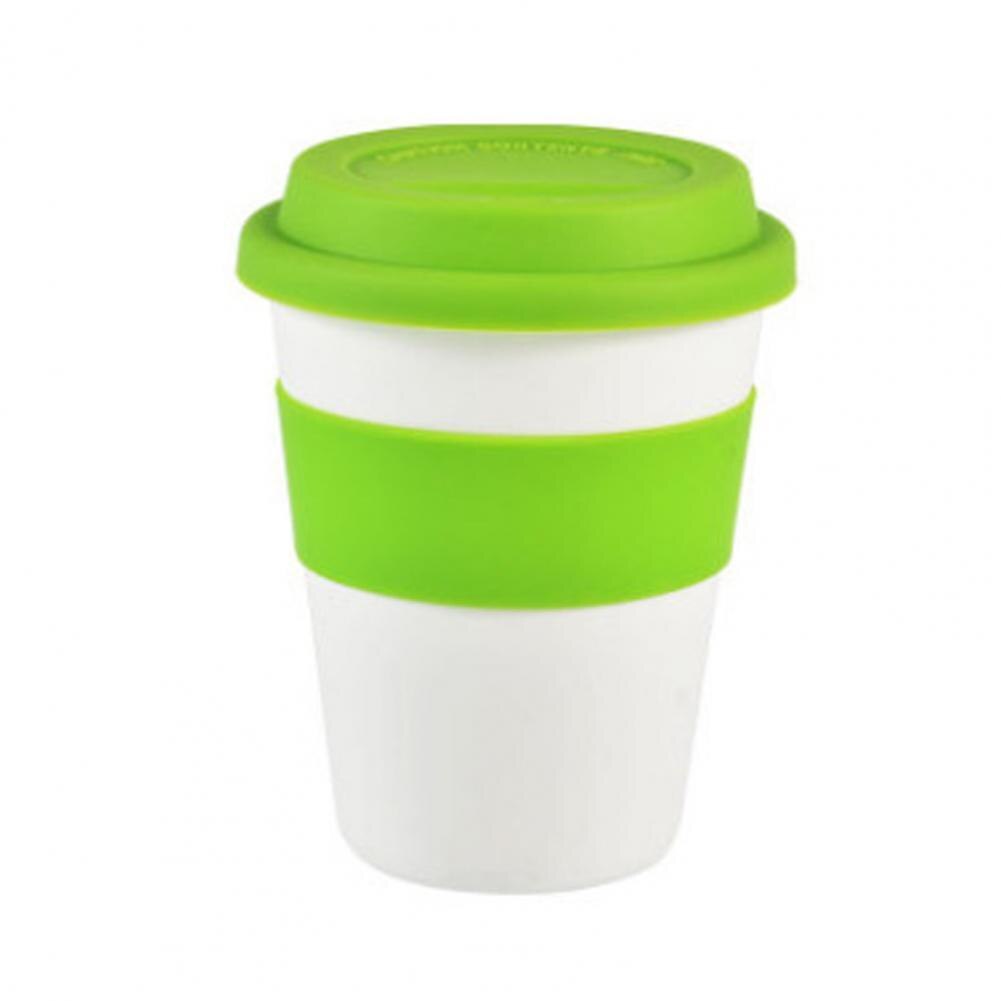 Water Cup Draagbare Drank Cup Lichtgewicht Hittebestendige Grote Drank Koffie Mok Cup Met Siliconen Beschermhoes:  Green