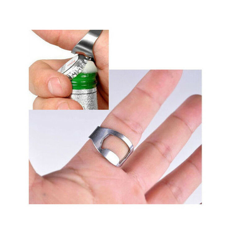 Creatieve Draagbare Ring Flesopener Fun Novelty Drinken Bier Vinger Gadget Kousvuller