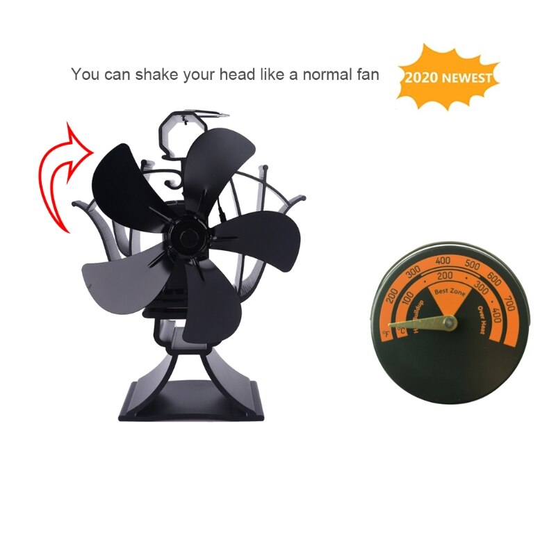 Termómetro magnético de ventilador para hogar, medidor de temperatura para estufa, quemador de madera, para horno de barbacoa