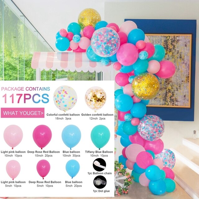 tropisch hawaiisch Ballon Girlande Bogen Bausatz Ballon Baby Dusche Konfetti Ballon Geburtstag Sommer Hawaii Party Dekor Hochzeit: Ballon 3