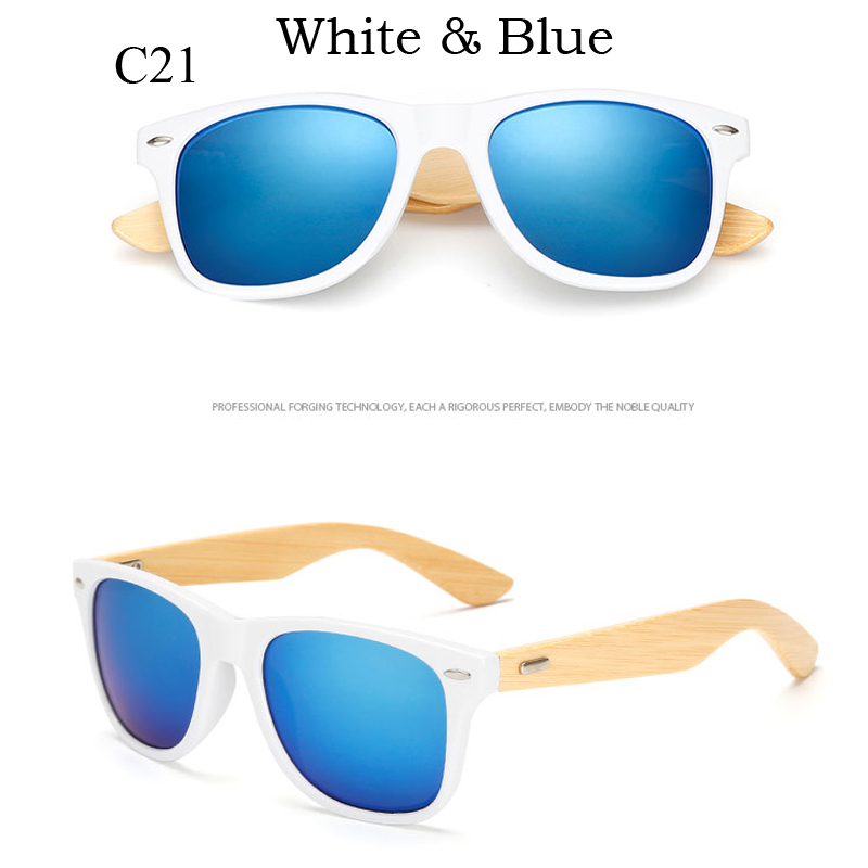 16 color Bamboo Sunglasses Men Wooden Sunglasses Women Brand Mirror Original Wood Sun Glasses retro de sol masculino: ROSE RED