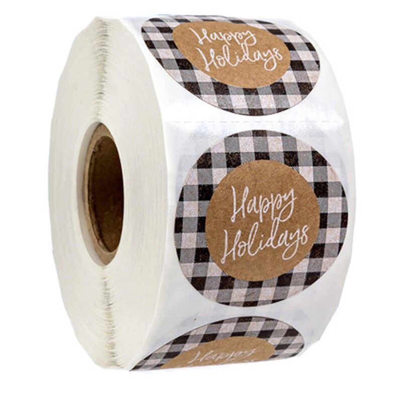 500Pcs 1.5Inch Ronde Dank U Label Stickers Papier Hart Jaar Verpakking Wedding Party Decor Handgemaakte Briefpapier Stickers: 1.5inch-E