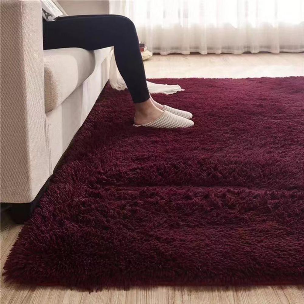 Bästa priset fluffiga mattor halkskydd matta matsal tillbehör matta hem sovrum golv matta rumsredskap  c6 r 9