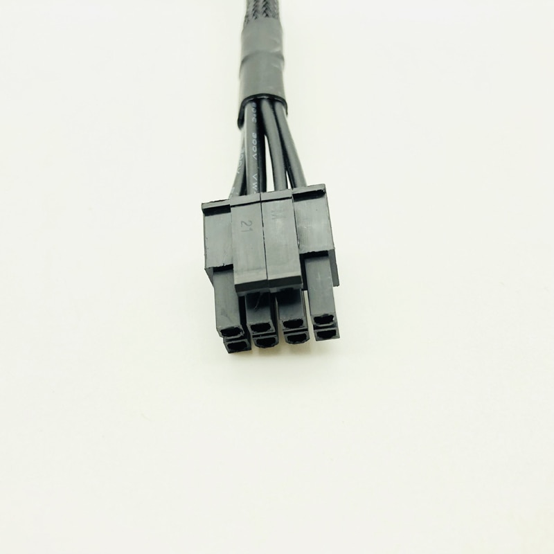 Câble d'alimentation cpu noir à 650mm manchons et 8 broches, câbles d'alimentation modulaires  to 8(4+4)- 8 broches pour corsair  rm650x rm750x rm850x rm1000x