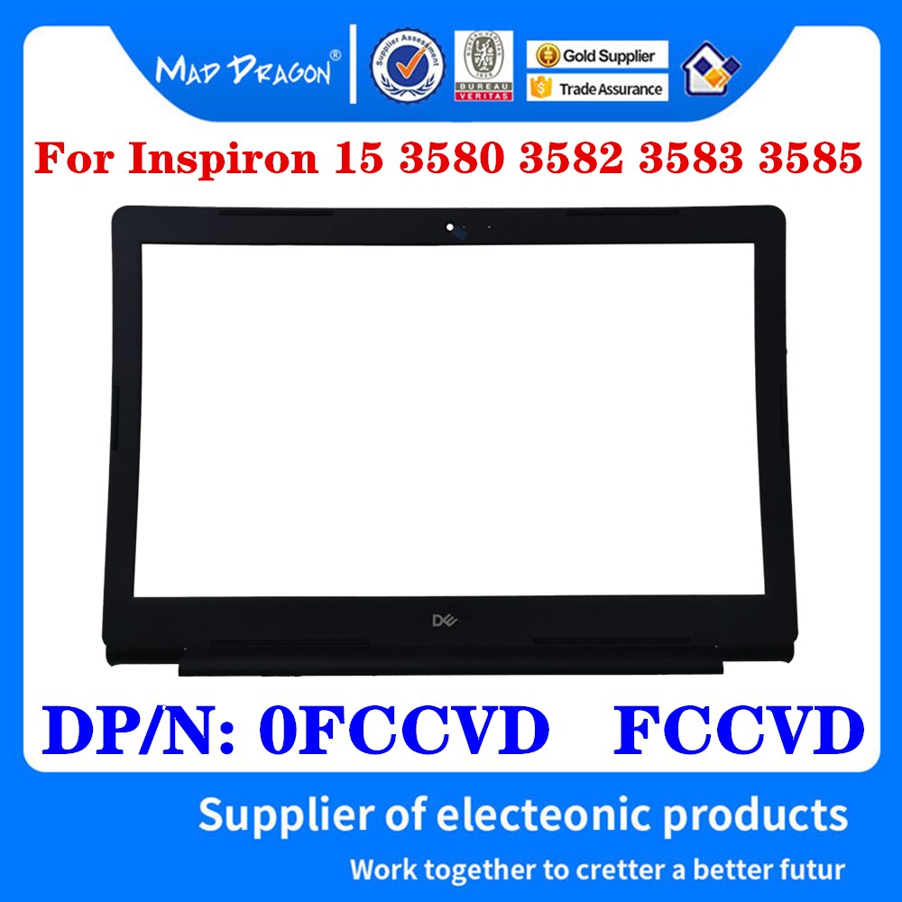 Novo original palmrest capa superior teclado c escudo preto para dell inspiron 15 3580 3582 3583 3585 0p4mkj p4mkj 086hkp 86hkp: 0FCCVD