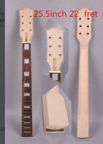 Mástil de guitarra eléctrica de caoba y palisandro, diapasón 22 trastes, 24,75 pulgadas, # XLP3