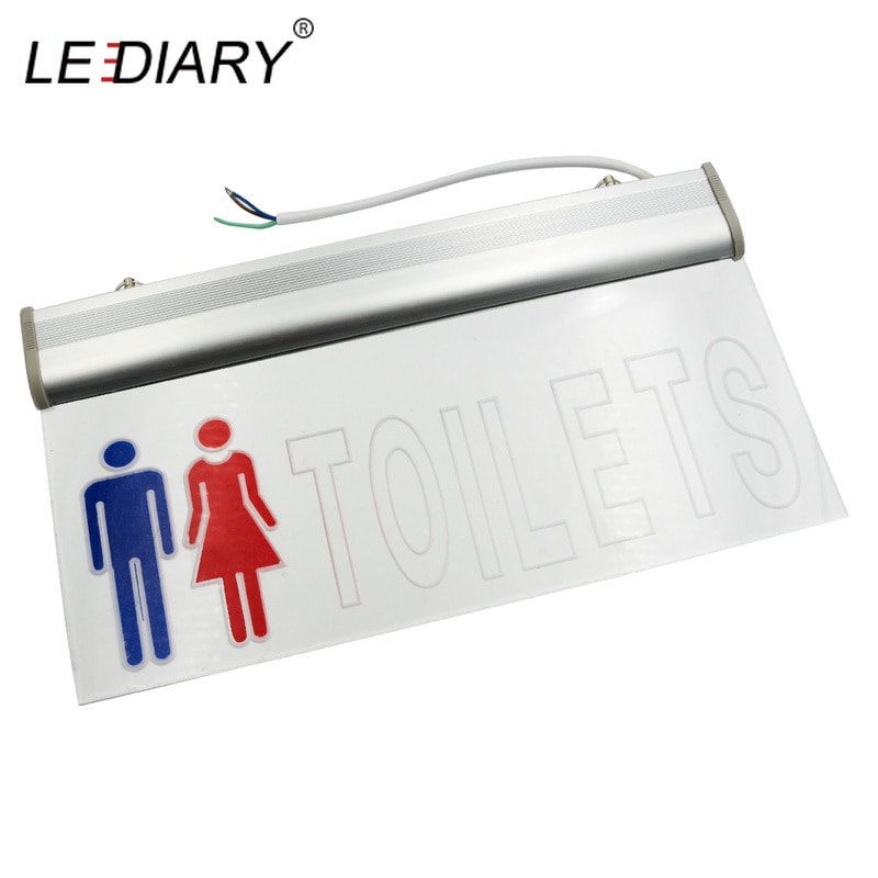 Lediary akryl brand nødudgang lys pil ned ad trappen toilet pilot lampe 220v 2w led overflade monteret loft væg lampe