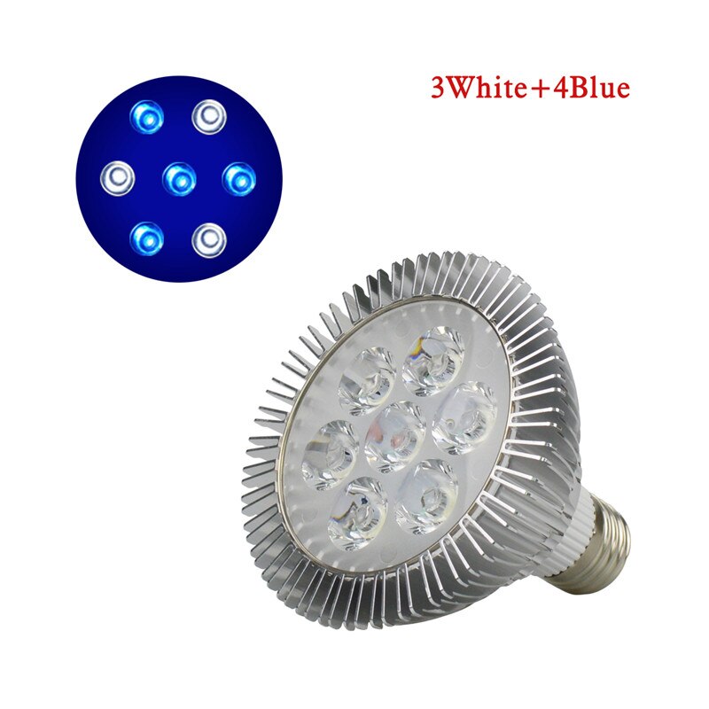 UV IR Red 54W LED Aquarium light Led Pet Lighting Fish Tank Lamp Plant Bulb for Saltwater Marine Coral Reef Sump Algae: 7led 4blue 3white