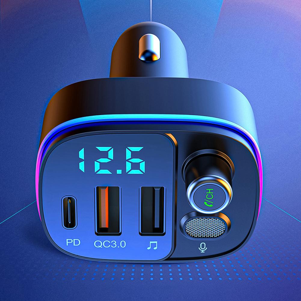 T65 Bluetooth FM Transmitter Car MP3 SD/U Disk Player Handsfree Car Kit Adapter Dual USB QC 3.0 18W Fast Charger