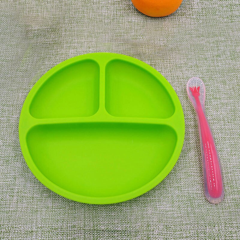 Siliconen borden voor peuters verdeelde babyborden bpa-vrij vaatwasser-/magnetronbestendig  m09