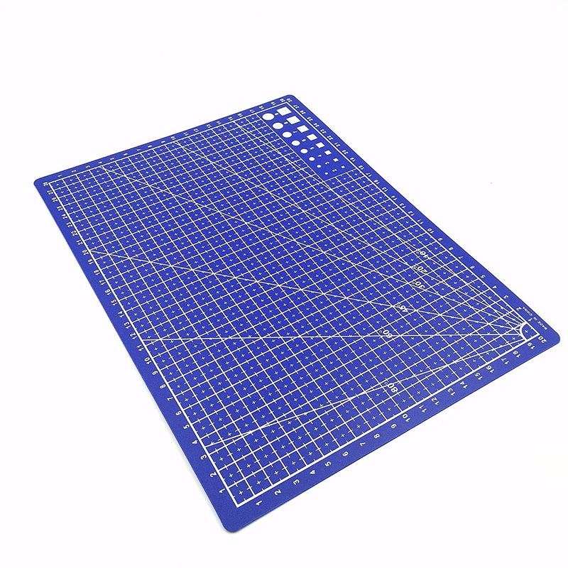 Carving Board Cutting Mat A4 Pad 3 Color Double-sided Cutting Pad: Blue