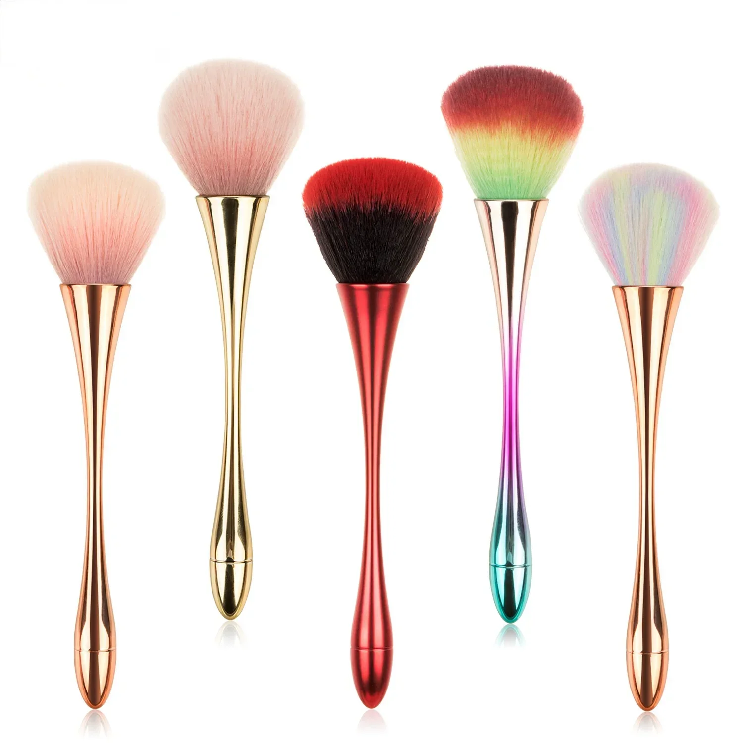 Brocha para colorete en polvo de oro rosa, brocha de maquillaje , cosmética grande para cara, brocha colorete, herramienta de maquillaje