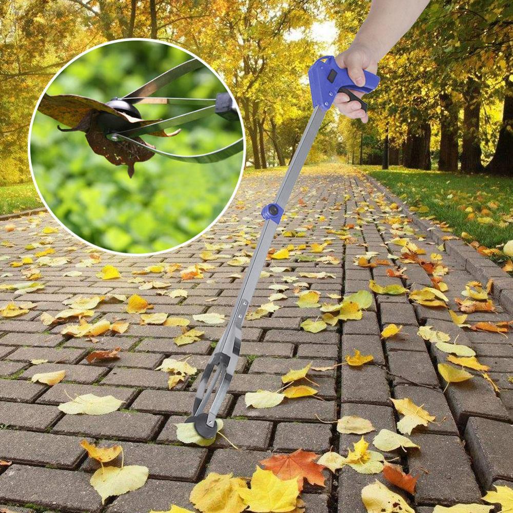 1PC Household Garbage Picker Folding Alloy Clip Trash Grabber for Garden Leaves Waste Pick Up