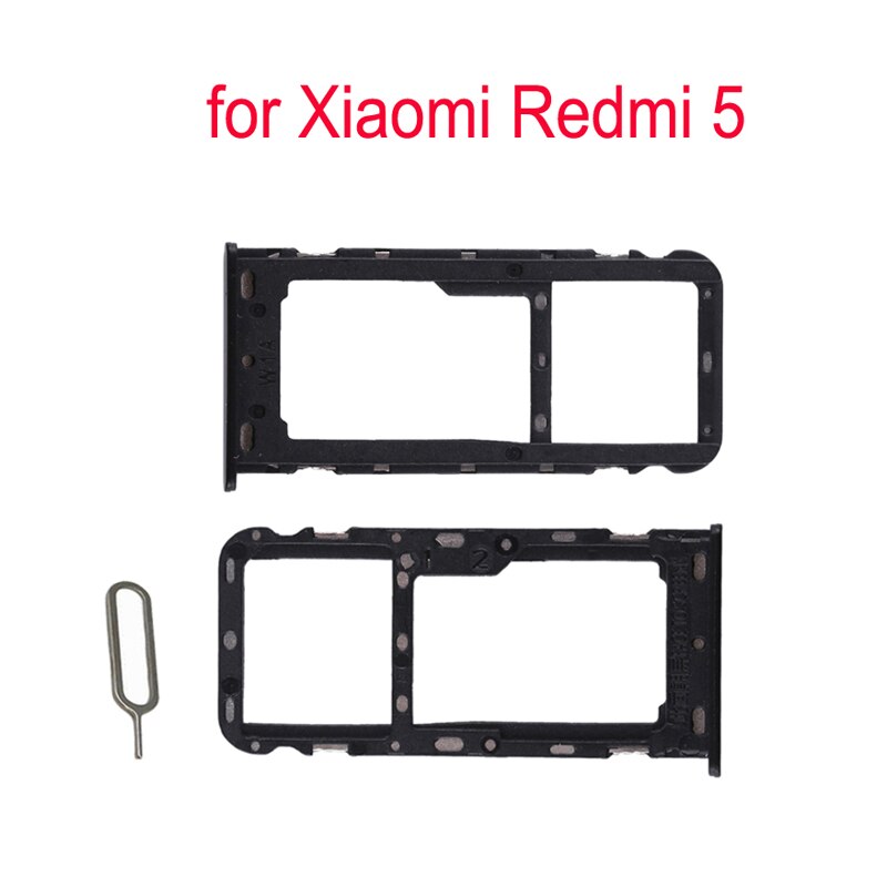 For XIAOMI Redmi 5 Original Phone SIM Card Tray Adapter For Xiaomi 5 Housing Micro SD Card Tray Holder Replacement + Tools
