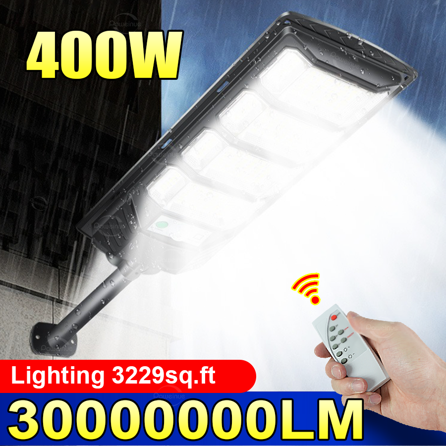 30000000 LM Solar Led-verlichting Outdoor 400W Bewegingssensor Solar Wandlamp IPX65 Waterdichte Zonne-energie Tuin Yard Beveiligingslamp
