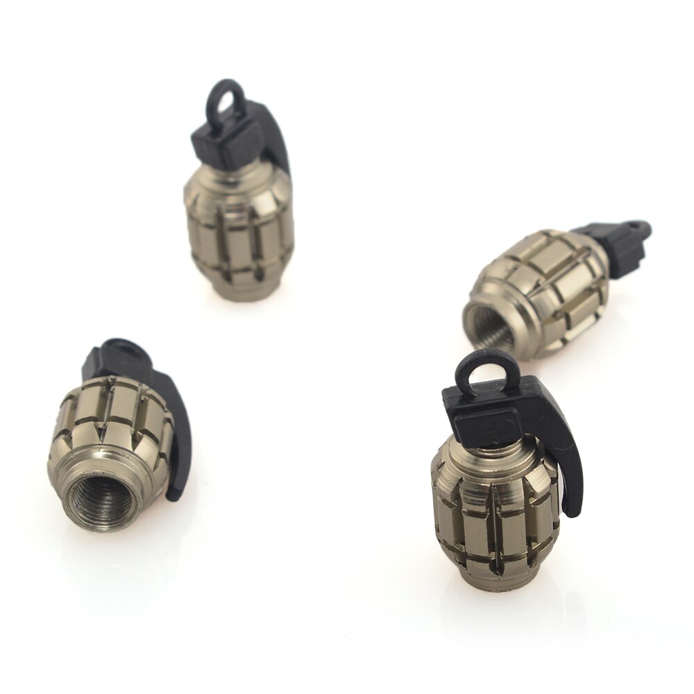 4 Stuks Fiets Ventieldopjes Dust Covers Fiets Voor Mtb Bmx Auto Ventiel Accessoires: titanium