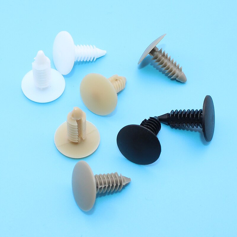 100 stk 6mm 7mm clips beige grå hvid plastnitter til buick ford chevy auto befæstelser bil bagagerum tagdør beklædningspanel holder