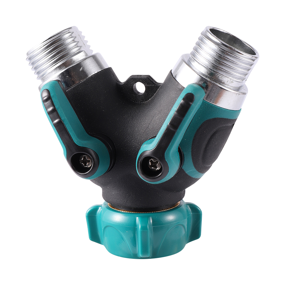 Divisor de mangueira de irrigação de jardim, válvula de derivação de água de 1 via e 2 vias, 3/4 ", torneira de rosca padrão americano, adaptador de torneira distribuidor de água