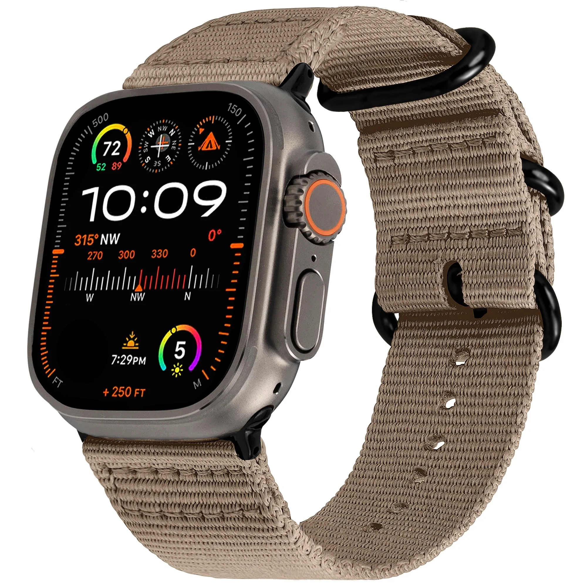 Nylon gevlochten band voor Apple Watch Band Ultra 2 49 mm 45 mm 41 mm 42 mm 44 mm 40 mm geweven armband voor Iwatch Series 9 8 7 6 SE 5 4 3 2: xxxxl / Rokerige Paars