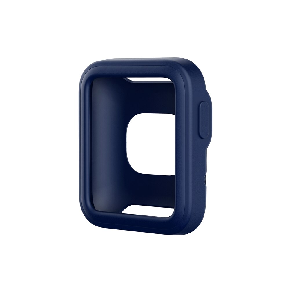 Nowy dla Xiaomi Mi zegarek Lite Redmi inteligentny zegarek TPU miękka pełna krawędź Protector Smartwatch Case Shell rama ochronna osłona zderzaka: dark blue