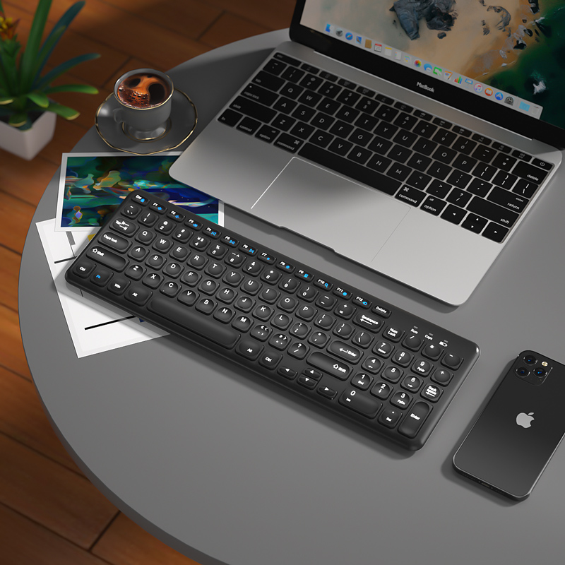 2.4G Draadloze Gaming Toetsenbord Muis Set Voor Macbook Xiaomi Draadloze Magic Toetsenbord Muis Gamer Combo Computer Toetsenbord Pc Gamer: Black keyboard