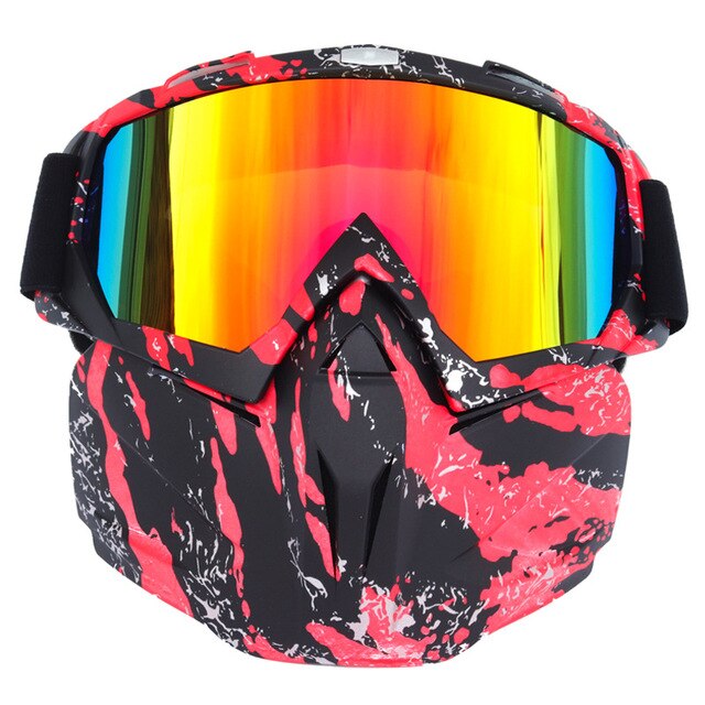 Skidglasögon vinter vindtäta skidglasögon motocrosssolglasögon med ansiktsmask skidsnowboard snöskoterglasögon 16 färger: 13