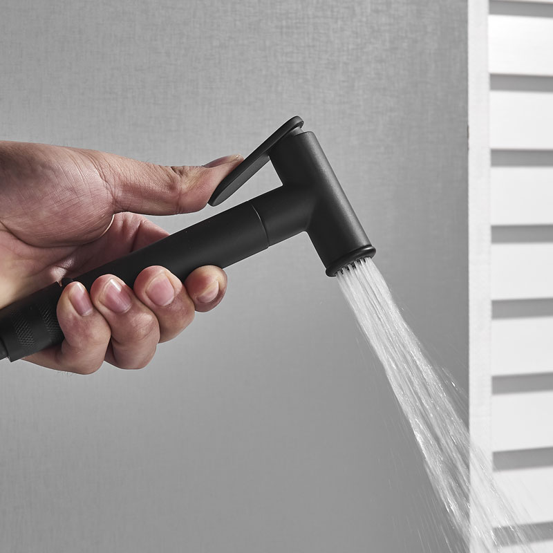 Zwart Bidet Kraan Messing Douche Tap Wasmachine Mixer Moslim Koud En Warm Verstelbare Installeren Douche Spuitkop Hoge Druk