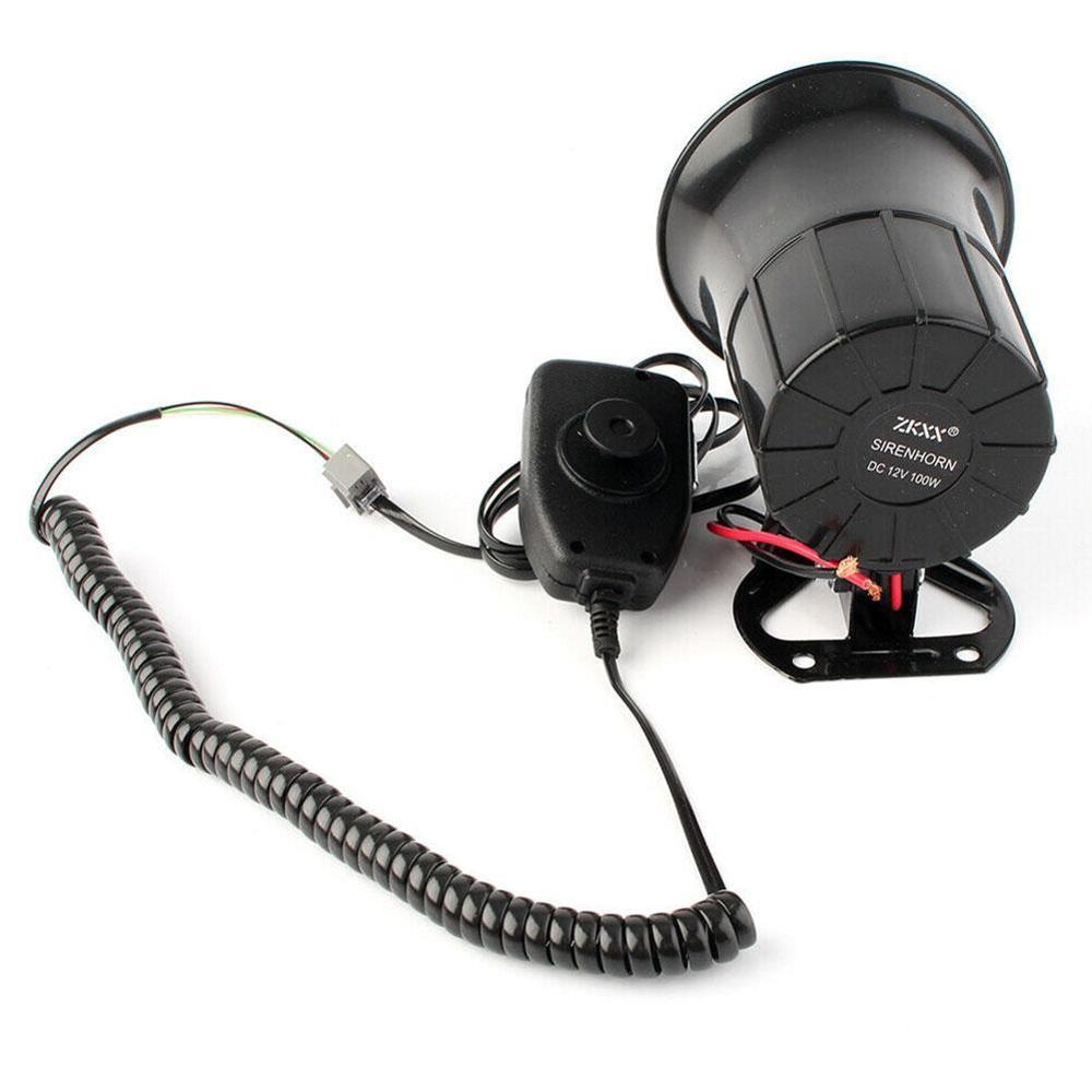 Spot Car Warning Alarm Fire Siren Horn PA Speaker MIC Megaphone Car System 6 Styling 100W 6-Sound Loud Car Warning Alarm