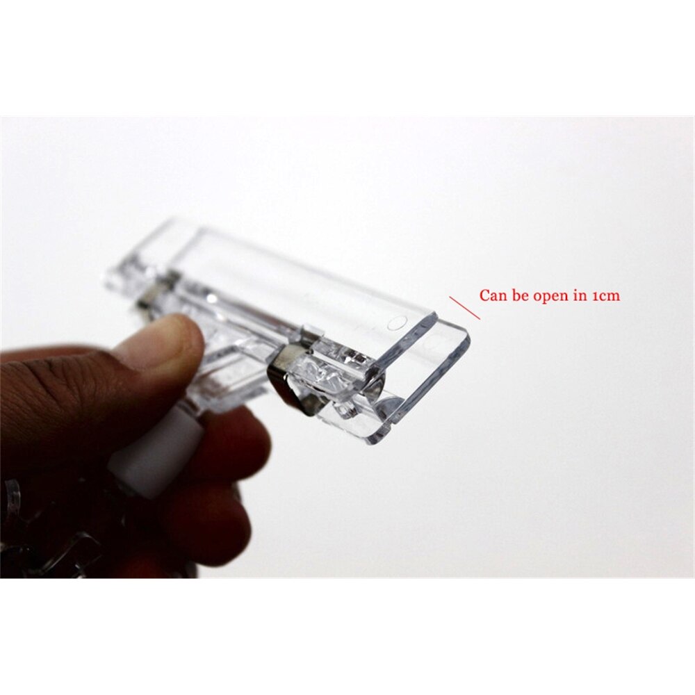 20 Pcs Merchandise Teken Clips Display Clip Op Teken Houder Stand Draaibare Clear Pop Clip Op Teken Houders Prijskaartje kaart Display