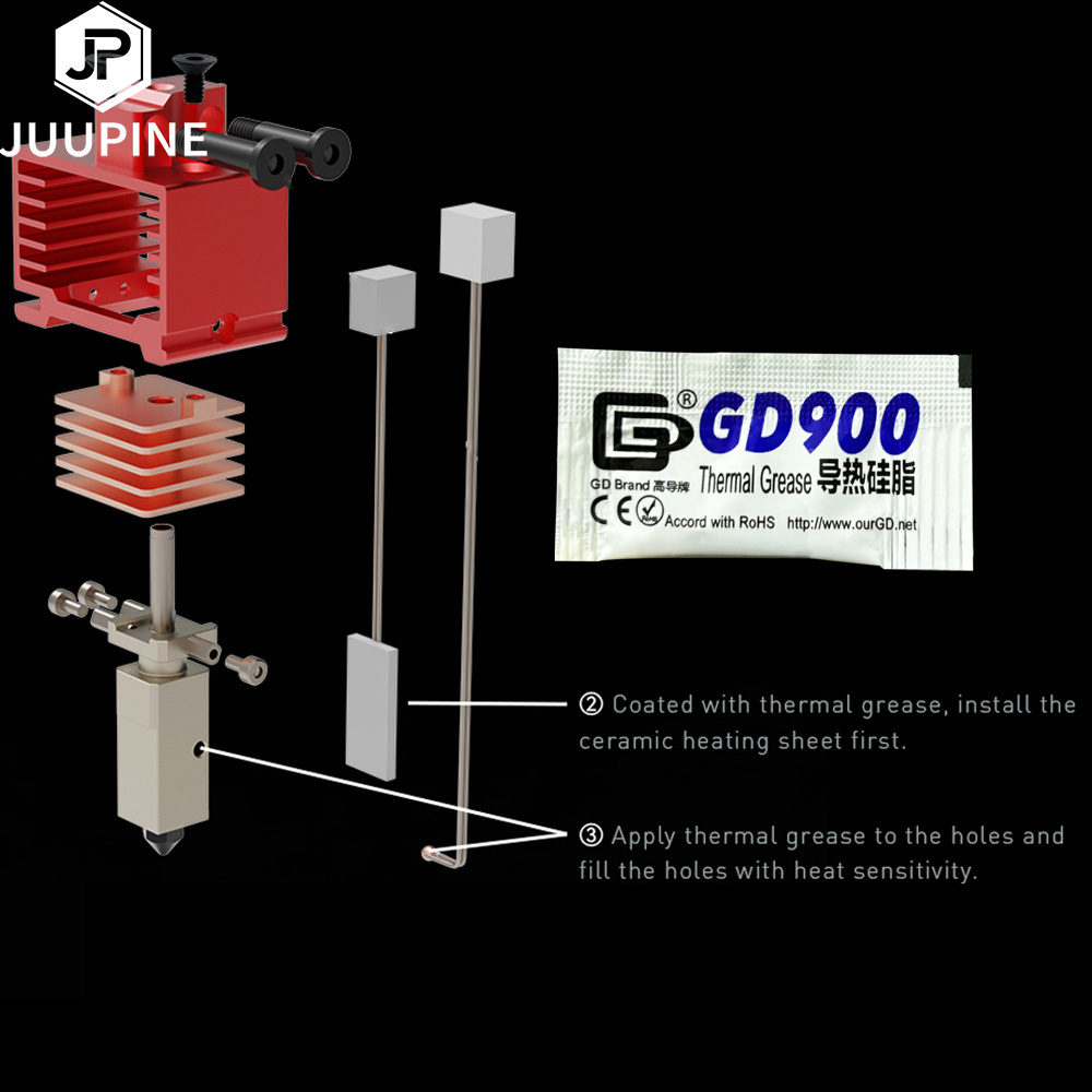 Thermal Grease For Bambu Lab P1s Accessories GD900 Thermal Paste for Bambu Lab Hotend Bambulab Hotend X1c 3D Printer Parts