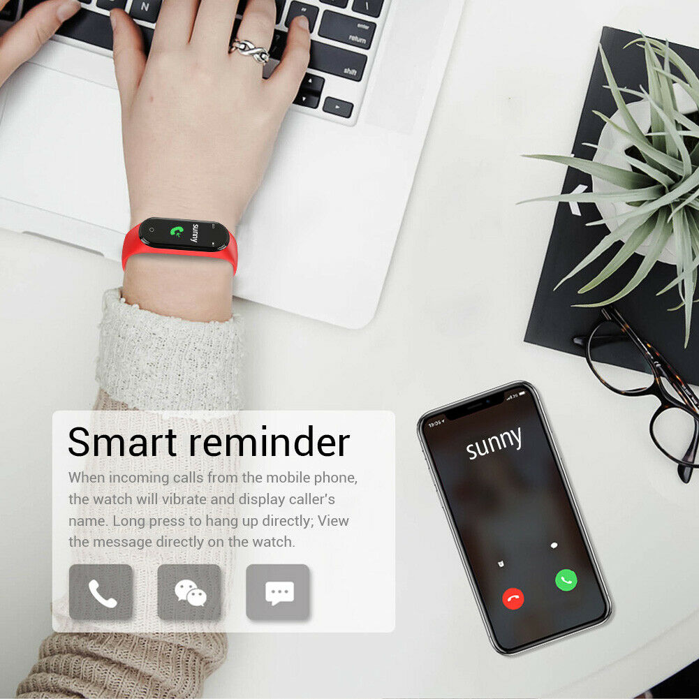 Sport Clever Armbinde Uhr Anruf Vibration Alarm Nachricht drücken Blutdruck Monitor Fitness Tracker Tragbare Digitale Armbanduhr