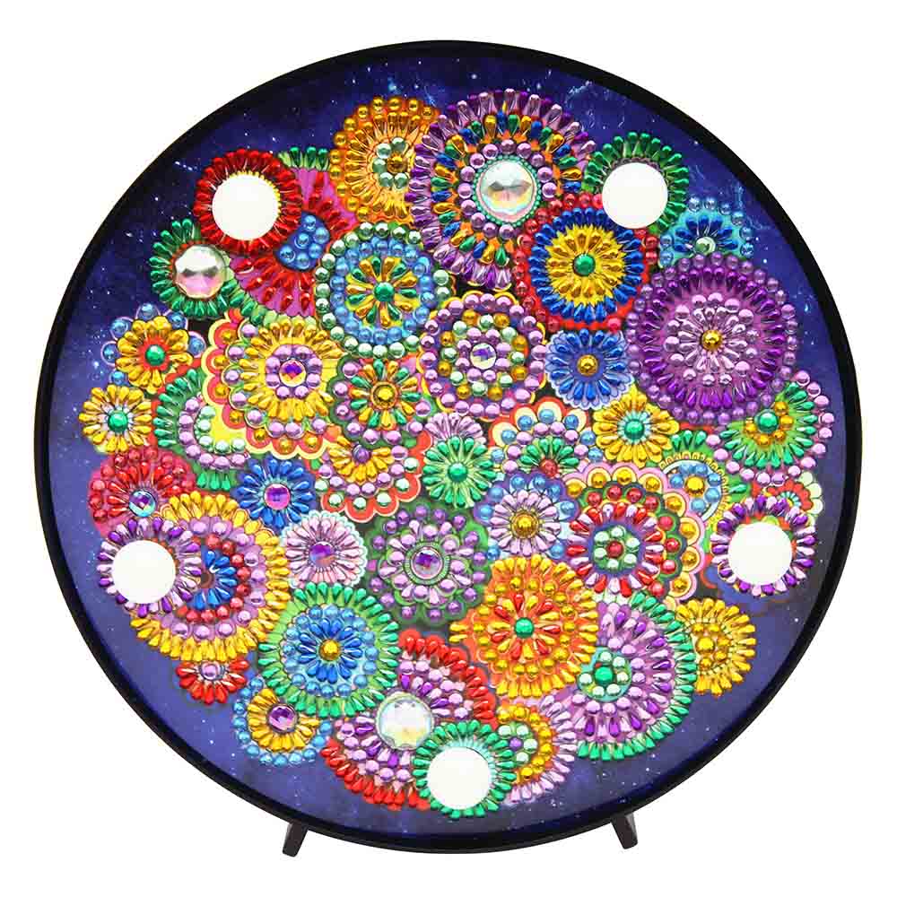 Homfun diamant maleri led lampe lys mandala 5d diamant broderi landskab rhinestones diy diamant jul halloween: Zxd 067
