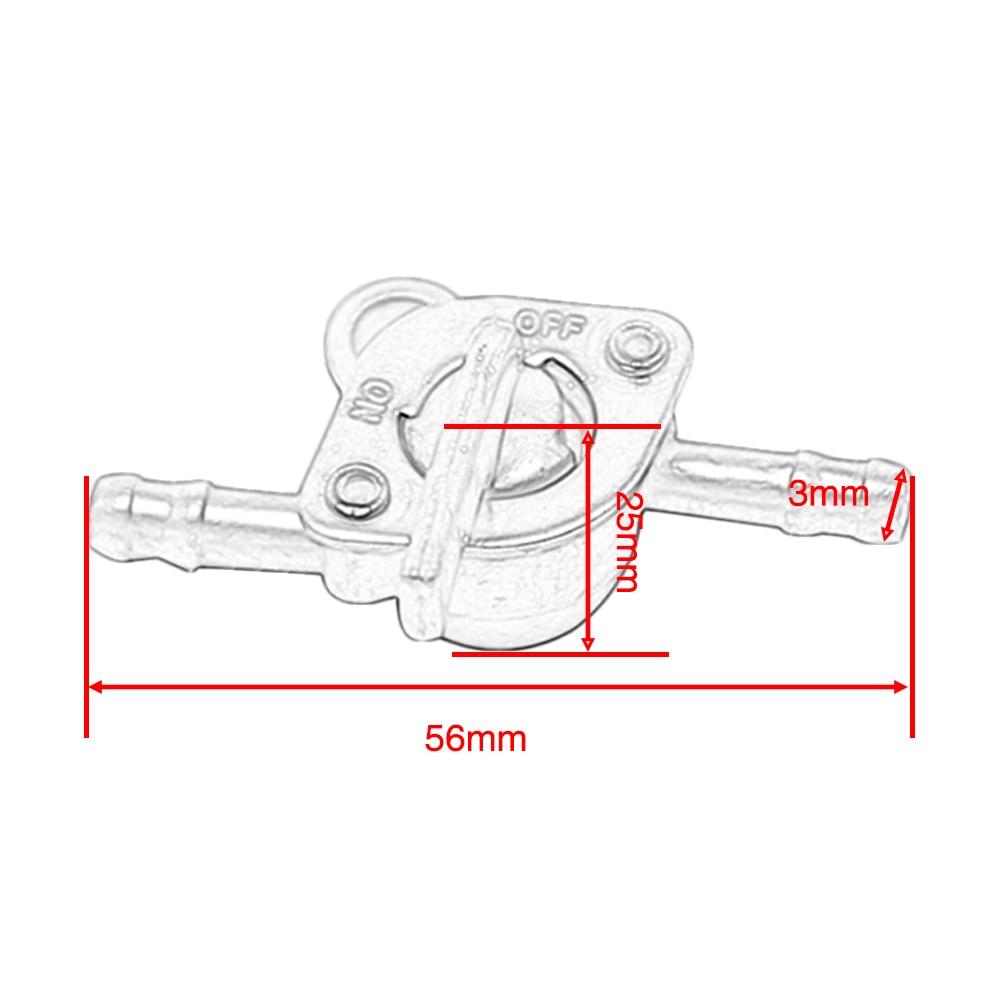 Zs Motos 6 Mm Motorfiets Benzine Brandstof Tap Kleppen Op/Uit Schakelaar + Olie Buis + Olie Filter Inline benzinekraan Pit Dirt Bike Atv Utv Scooter