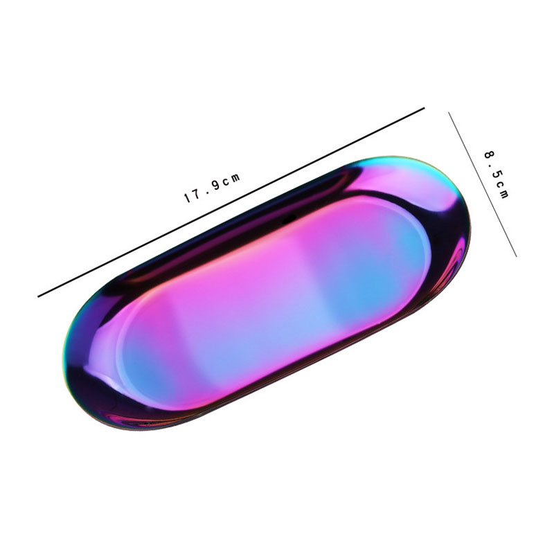 Styl skandynawski złoty talerz ze stali nierdzewnej talerzyk deserowy nakrętka ciasto owocowe taca przekąska wózek kuchenny Zachodni stek wózek kuchenny: kolorowy-S