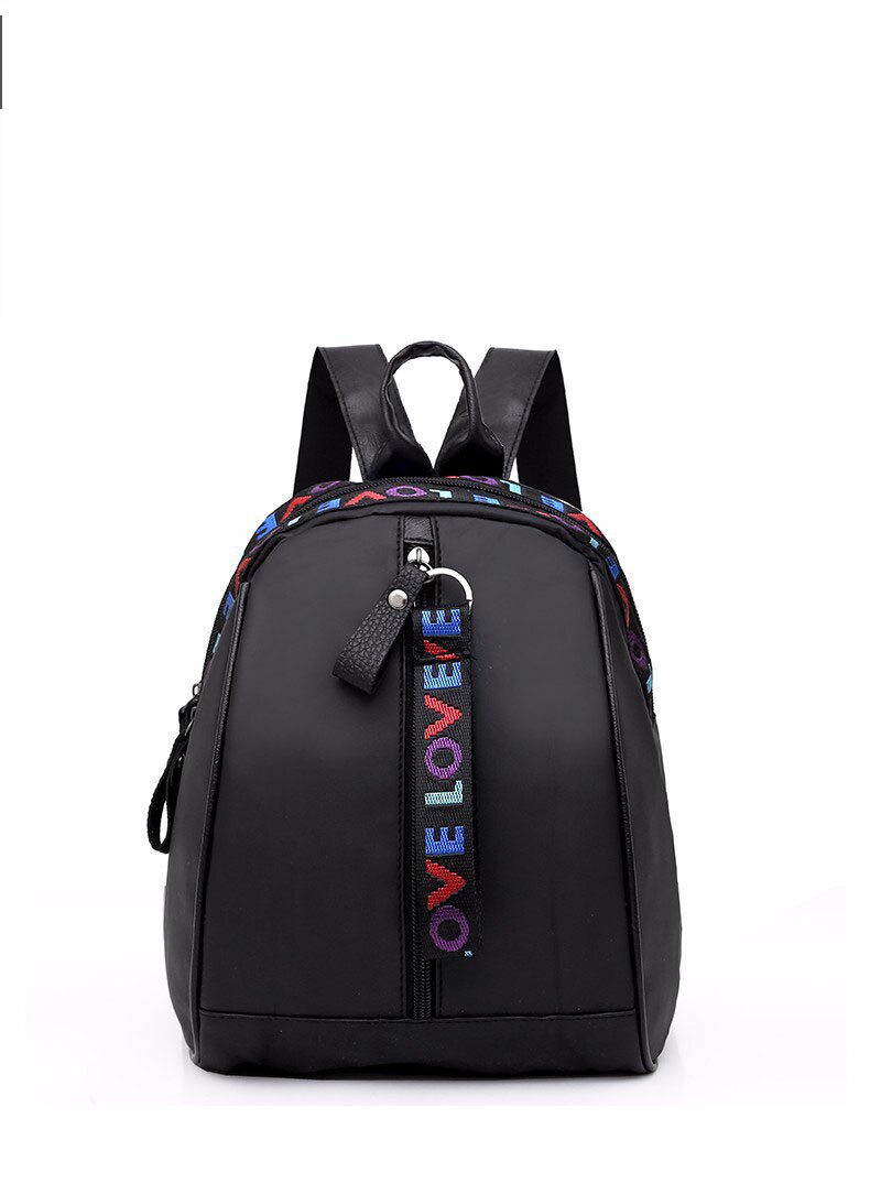 Mochila de piel sintética para mujer, bolso de hombro de viaje, mochila escolar pequeña multifuncional para chica: C