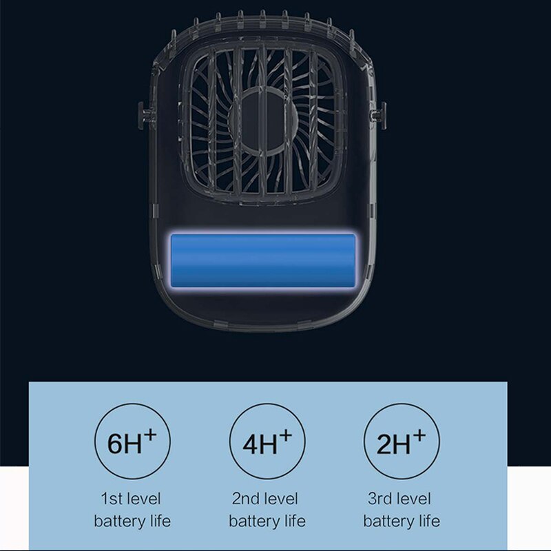 Xiaomi ventilador portátil para colgar en el cuello Mini ventilador de refrigeración de aire de bolsillo Cordón de viaje de verano al aire libre ventilador recargable USB refrigerador manos libres
