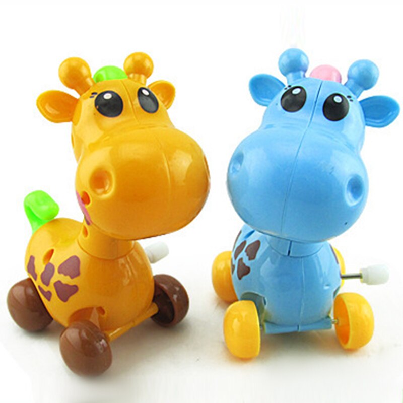 1Pc Leuke Clockwork Speelgoed Baby Jongens Giraffe Running Clockwork Lente Toy Reborn Baby Wind Up Speelgoed Voor baby Kids Willekeurige