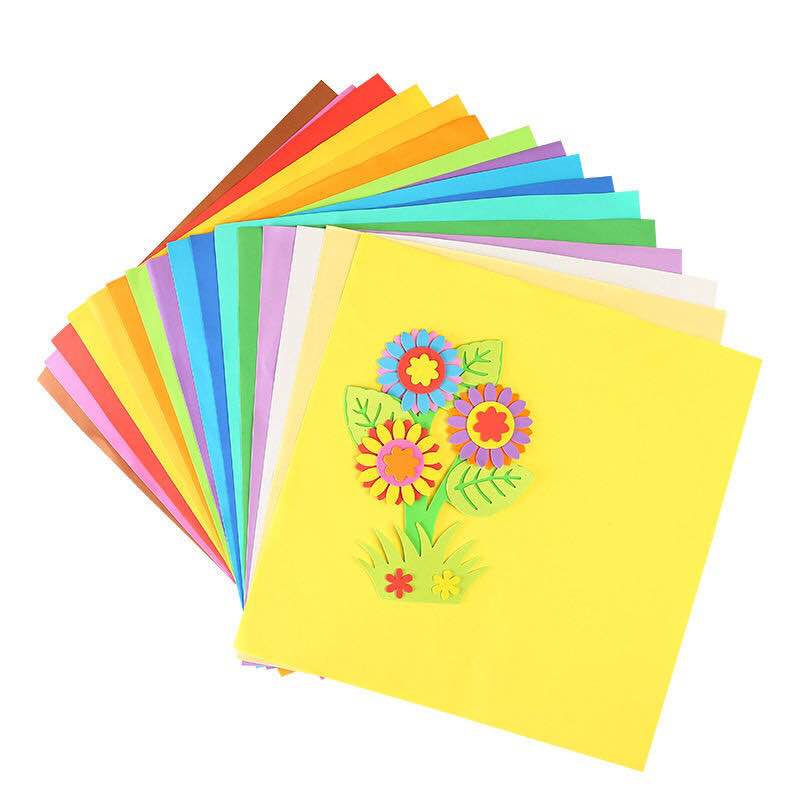50*50CM/1MM EVA Foam Paper Handmade Foam Sheets Sponge Paper DIY Handcraft Materials Multicolour Flower Prop Party Christmas