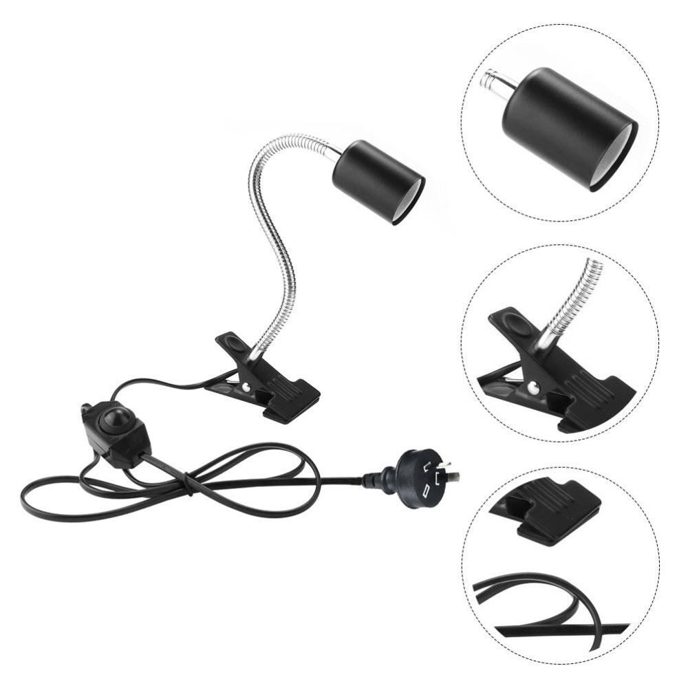 E27 3 in 1 huisdier keramische verwarming lampverwarmer houder warmtelamp reptielen infrarood warmtelamp huisband lampverwarmer met anti-warme houder voor slang hagedis schildpad en meer (EU