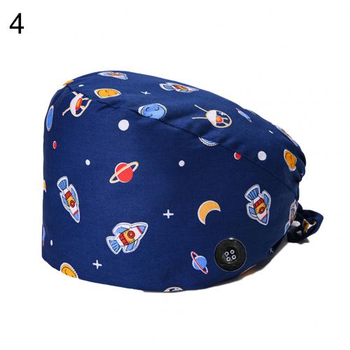 1PC Waschbär Fox Drucken Unisex Outdoor Sport Schweißband Kappe Schweiß Absorbierende Chirurg Krankenschwester Peeling Kappe Mit Taste Einstellbar Hut: 4