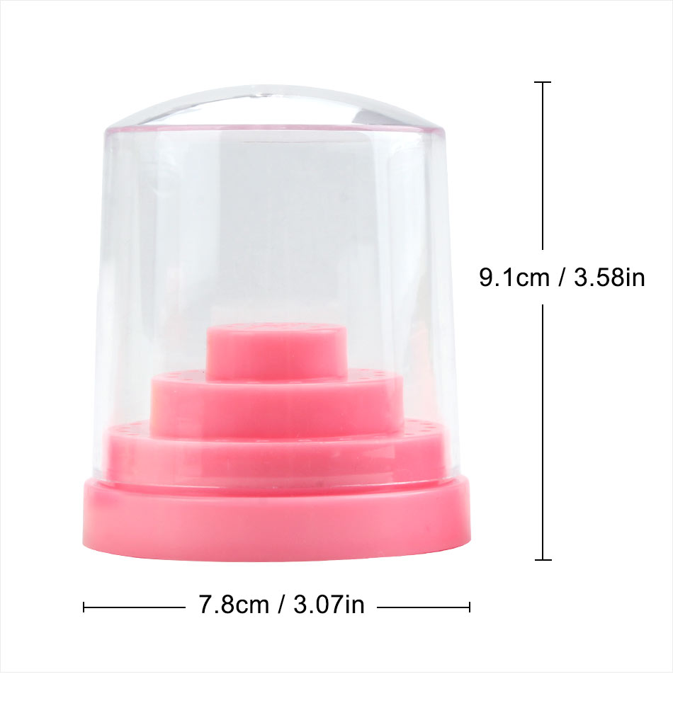 Soporte para brocas de uñas con 10/20/48 agujeros, estuche de almacenamiento vacío, contenedor de exhibición, caja de cortador de fresado, soporte de exhibición para manicura Acryl