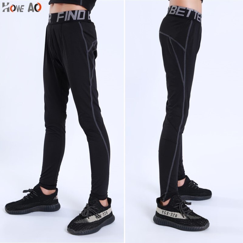 HOWE AO Fitness Running Tights Men Jogger Bodybuilding Sports Leggings Gym Compression Jogging Pants Long Trousers Sport Pants