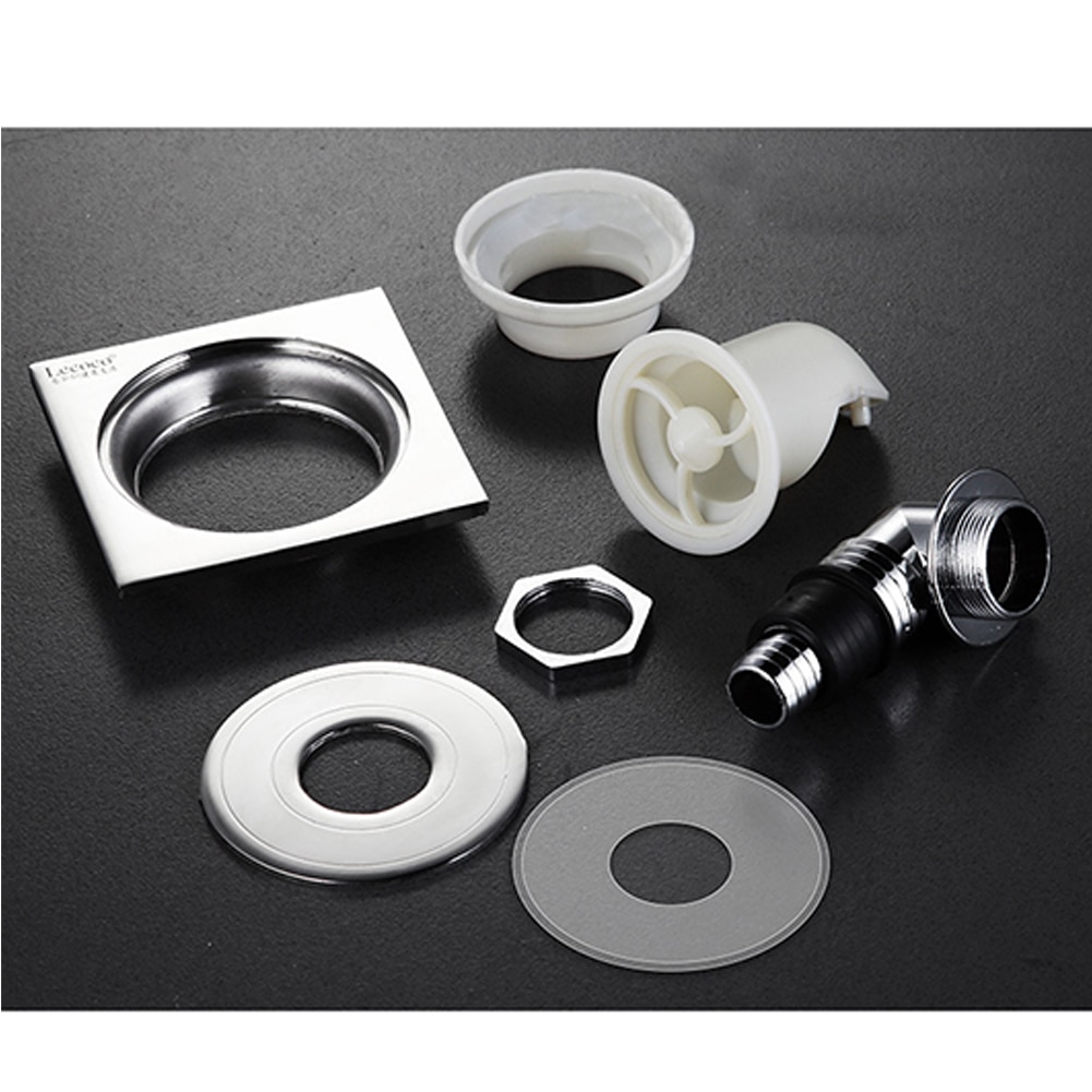 Floor Drain Durable Bathroom Stopper Stainless Steel Cover Kitchen Sink Square Home Replacement Accessories Washing Machine