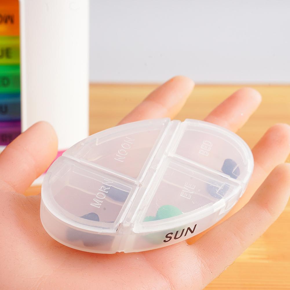 7 Days Pill Case Case Weekly 28 Grid Medicine Capsules Care For Adult Tablet Organizer Elderly Box Splitters Healthy St D7R9