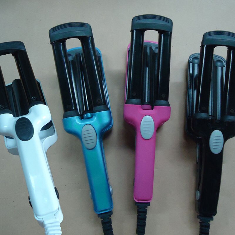 Mini rizadores de pelo de cerámica, varita ondulada de hierro, 3 barriles de hierro, herramientas planas de cerámica para el cabello, alicates de engaste profesionales, rizador de cabello Ha