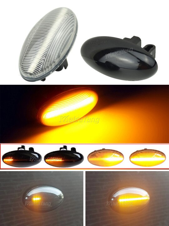 Led blinklys sidemarkeringslys til toyota aygo ii aygo blinkende vand dynamisk sekventiel blinklys