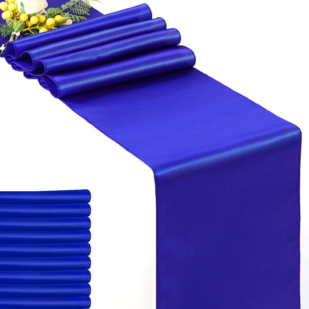 Royal Blue Satin Tafelloper Luxe 12 &quot;X 108&quot;/30X275Cm Tafelkleed Wedding Party home Hotel Banket Tafel Decor Supplies