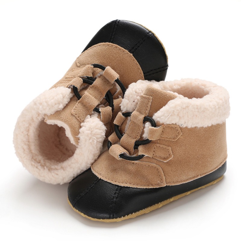 Winter Weichen Plüsch Baby Booties Anti Slip Schnee Super Warm Nette Casual Atmungs Komfortable Weiche Warme Stiefel 0-18 monate