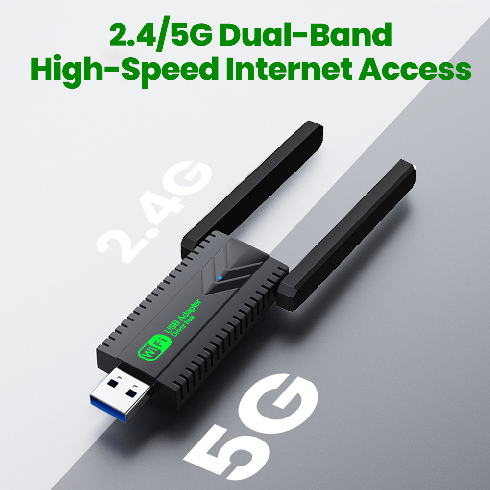 Adattatore usb wi-fi da 600 mbps, doppia banda , 2.4g+5 ghz, dongle wi-fi, 2 antenne, 802.11ac usb , 3.0 schede wireless ad alta velocità, ricevitore per pc